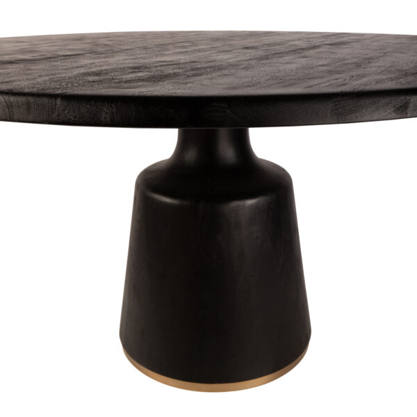 Masa dining neagra rotunda din lemn 150Ø Jacob - imagine 3