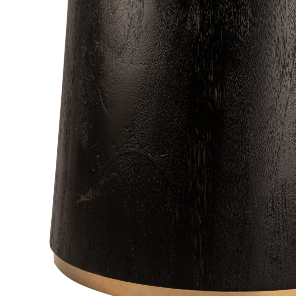 Masa dining neagra rotunda din lemn 150Ø Jacob - imagine 4