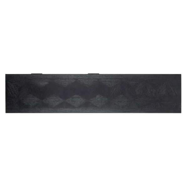 Comoda TV neagra din lemn de stejar Blax - imagine 2