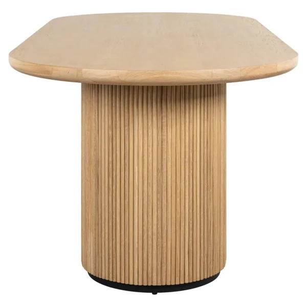 Masa dining bej natur din lemn de stejar Belfort - imagine 3