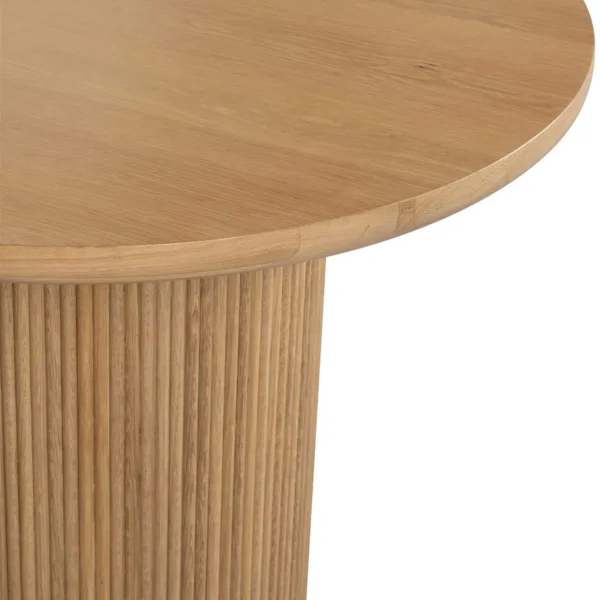 Masa dining bej natur din lemn de stejar Belfort - imagine 5