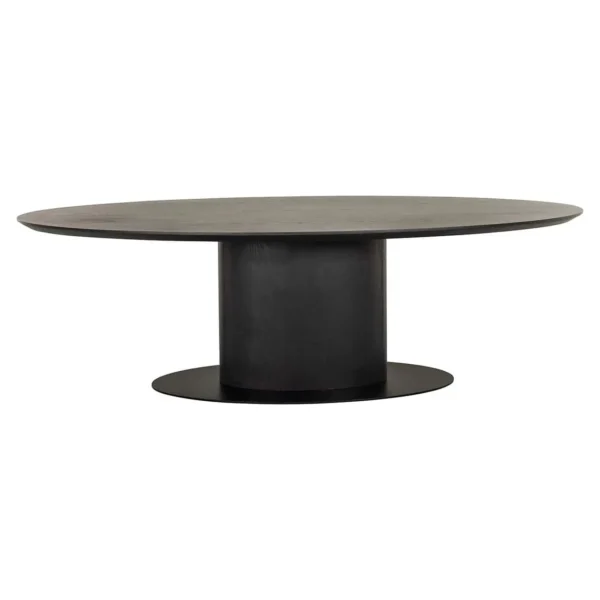Masa dining neagra din lemn de stejar Gordon - imagine 2