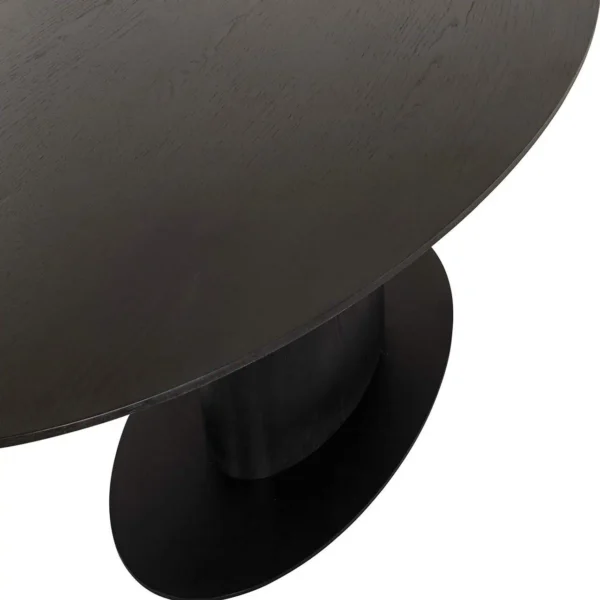 Masa dining neagra din lemn de stejar Gordon - imagine 5