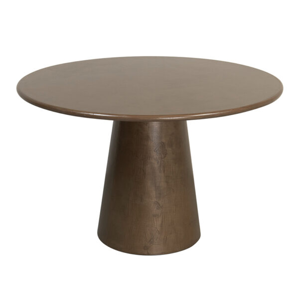 Masa dining rotunda maro din MDF Forge