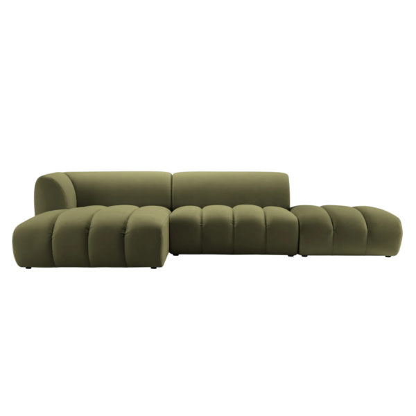 Coltar verde olive din catifea Mallorca