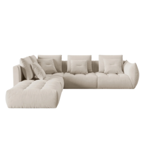 Coltar bej deschis din catifea Lagoon