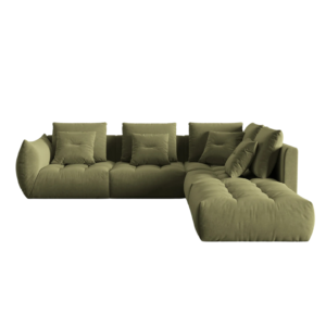 Coltar verde olive din catifea Lagoon Dreapta