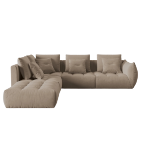 Coltar maro deschis din catifea Lagoon