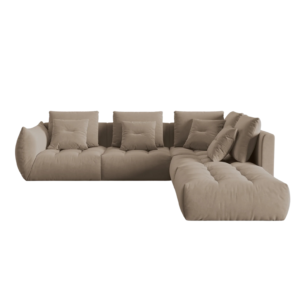 Coltar maro deschis din catifea Lagoon Dreapta