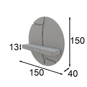 Set consola suspendata maro si oglinda Joanne