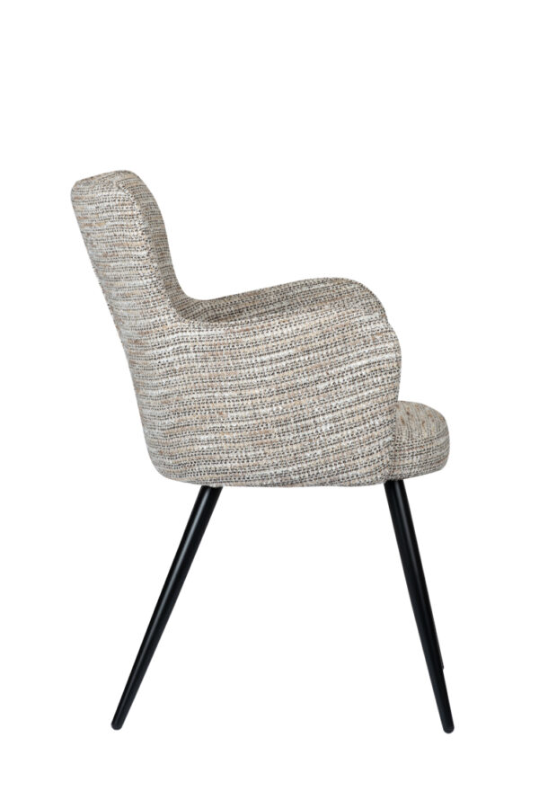 Set 2 scaune dining bej din tesatura Wing - imagine 2