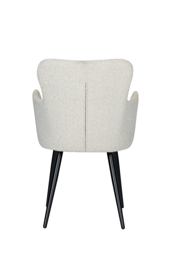 Set 2 scaune dining albe din tesatura boucle Wing - imagine 4