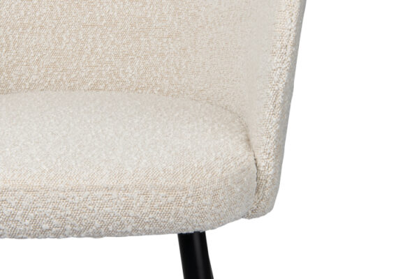 Set 2 scaune dining albe din tesatura boucle Wing - imagine 5