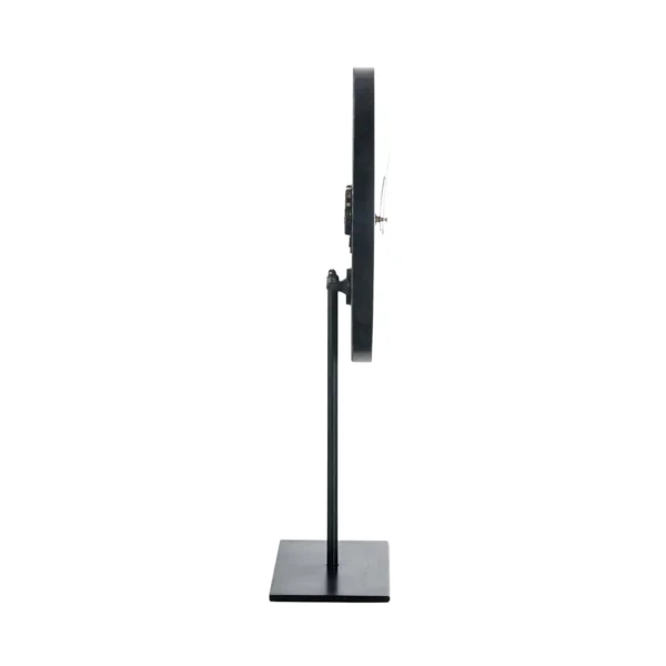 Decoratiune ceas de masa negru din marmura si metal Brett - imagine 3