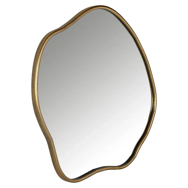 Oglinda decorativa aurie din metal Allyson
