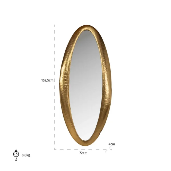 Oglinda decorativa aurie din metal Belia - imagine 3