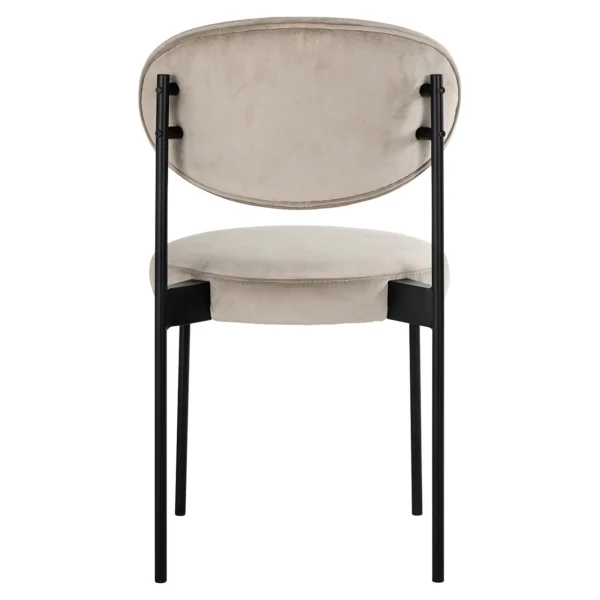 Scaun dining bej kaki din catifea Kaylee - imagine 4