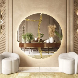 Set consola suspendata maro si oglinda Joanne