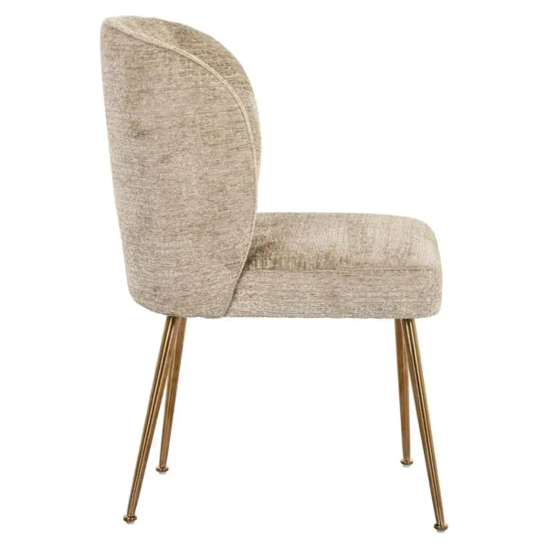 Scaun dining bej din tesatura texturata Cannon - imagine 2