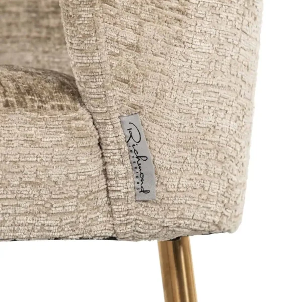 Scaun dining bej din tesatura texturata Cannon - imagine 4