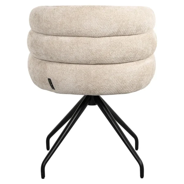 Scaun dining rotativ bej din tesatura Kayla - imagine 4