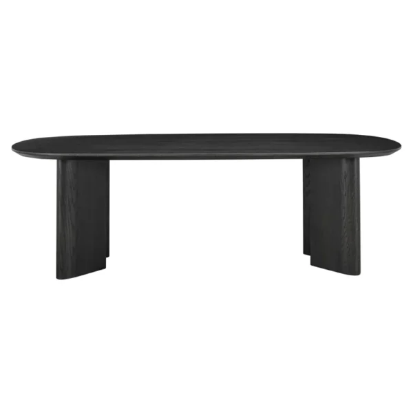 Masa dining neagra din lemn de stejar Durban