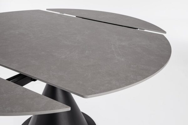 Masa dining extensibila neagra din otel si portelan Jonni - imagine 6
