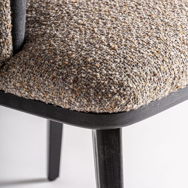 Scaun dining multicolor din lemn si tesatura Meda - imagine 9