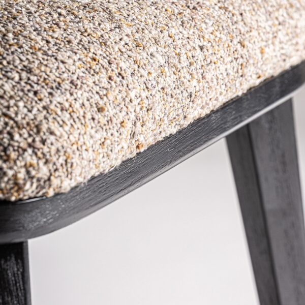 Scaun dining multicolor din lemn si tesatura Meda - imagine 8