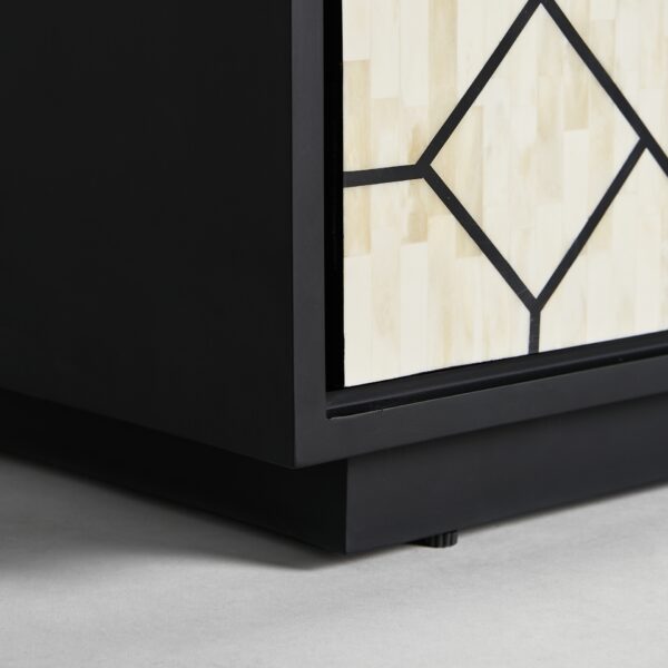Comoda TV bej/neagra din MDF si os Charmes - imagine 4
