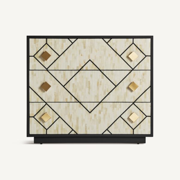 Comoda bej/neagra din MDF si os Charmes - imagine 2