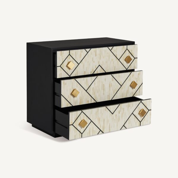 Comoda bej/neagra din MDF si os Charmes - imagine 3