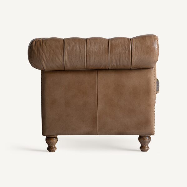 Canapea maro camel din piele Hebburn - imagine 4