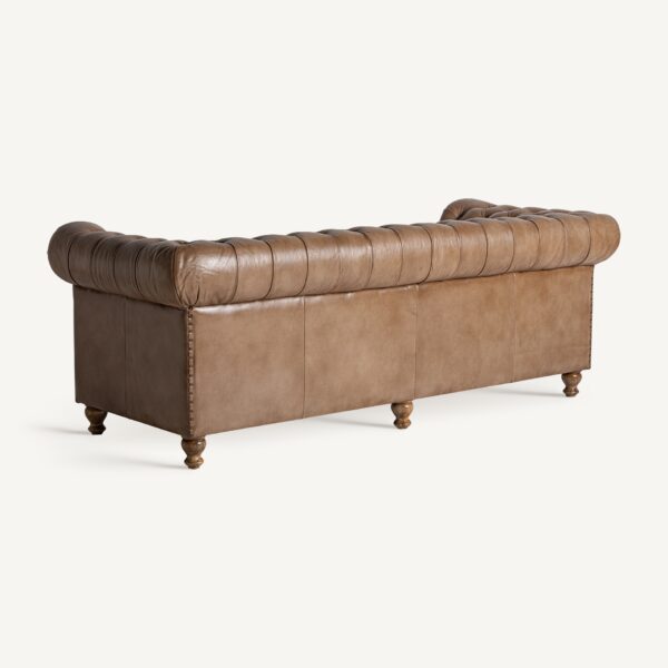 Canapea maro camel din piele Hebburn - imagine 3