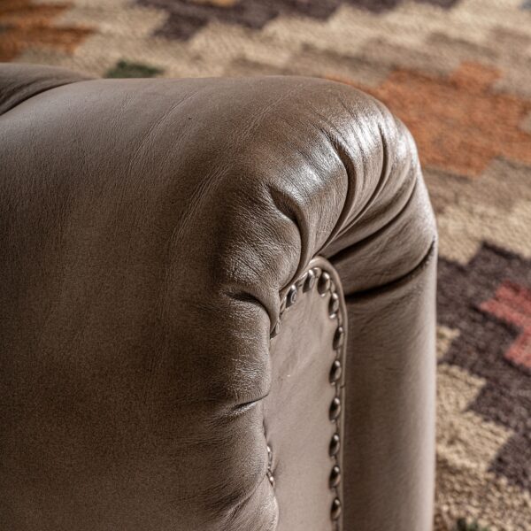 Canapea maro camel din piele Hebburn - imagine 8