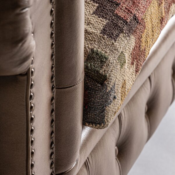 Canapea maro camel din piele Hebburn - imagine 7