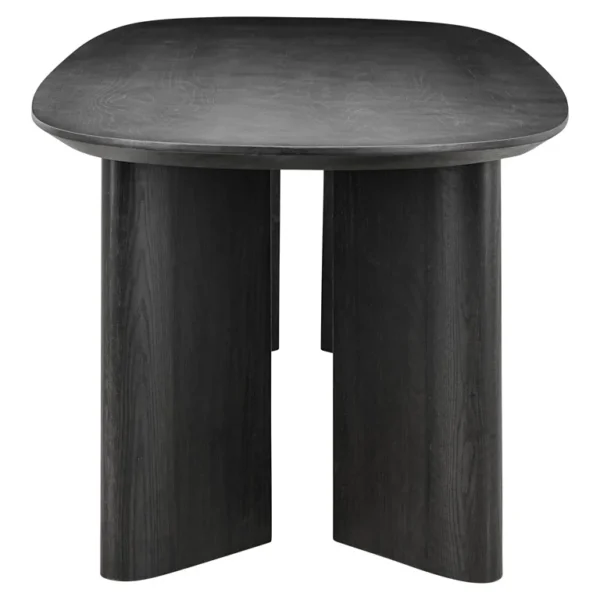 Masa dining neagra din lemn de stejar Durban - imagine 3