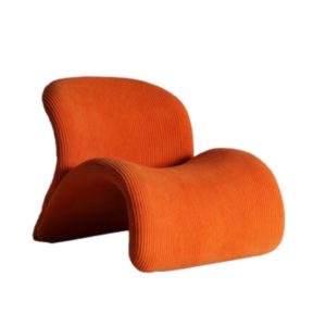 Fotoliu portocaliu din tesatura texturata Vianne