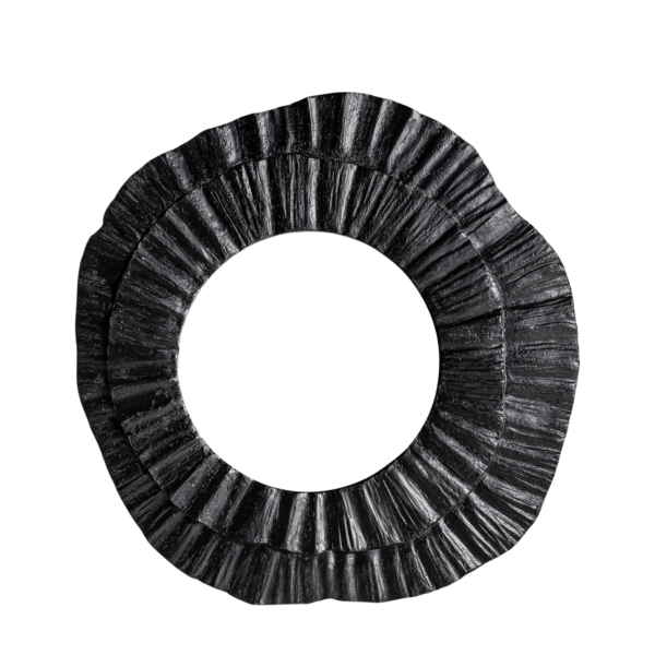 Oglinda decorativa neagra din rasina Florish