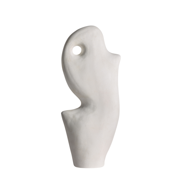 Figurina decorativa alba din ceramica Leghe
