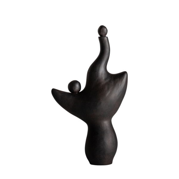 Figurina decorativa neagra din ceramica Nohae