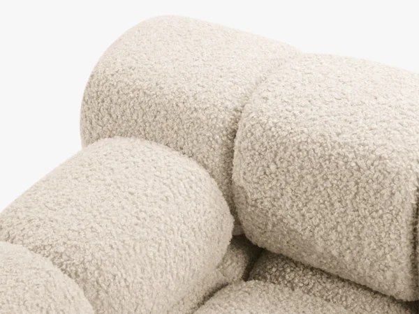 Coltar modular 4 locuri bej deschis din tesatura boucle Bellis Left - imagine 8