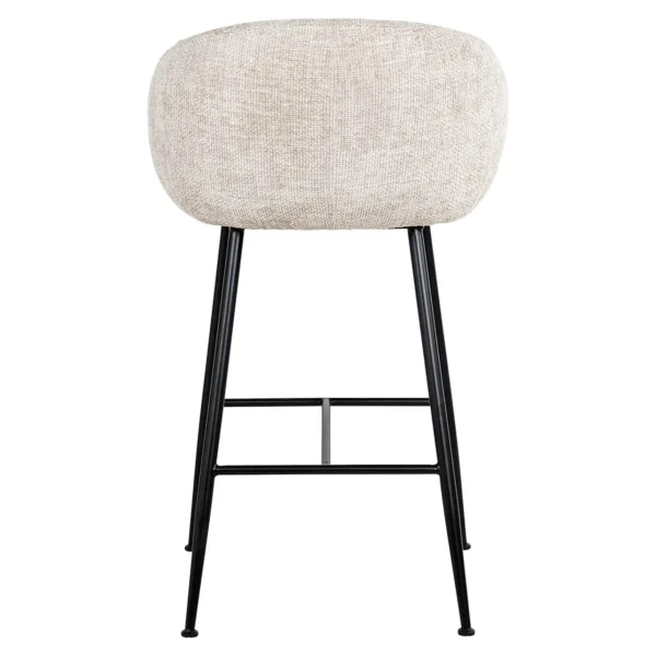Scaun de bar bej deschis din tesatura texturata Avanti - imagine 6
