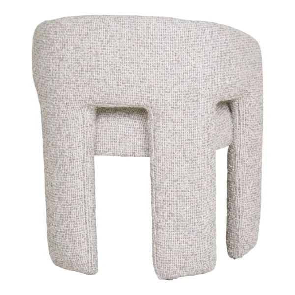 Scaun dining alb/gri din tesatura boucle Monroe - imagine 6