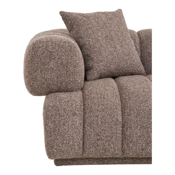 Canapea maro din tesatura boucle Aurora - imagine 5