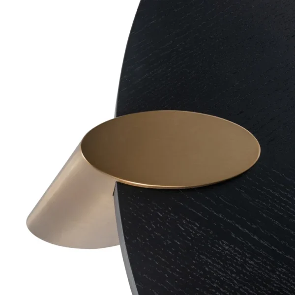 Set 2 mese de cafea maro inchis/aramiu din MDF, inox si furnir Brody - imagine 4
