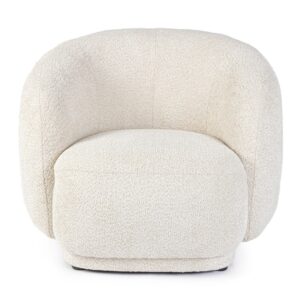 Fotoliu crem din tesatura boucle Tecla