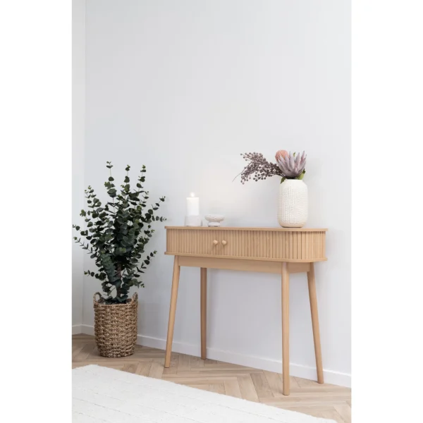 Consola bej natur din MDF si lemn Nikko - imagine 2
