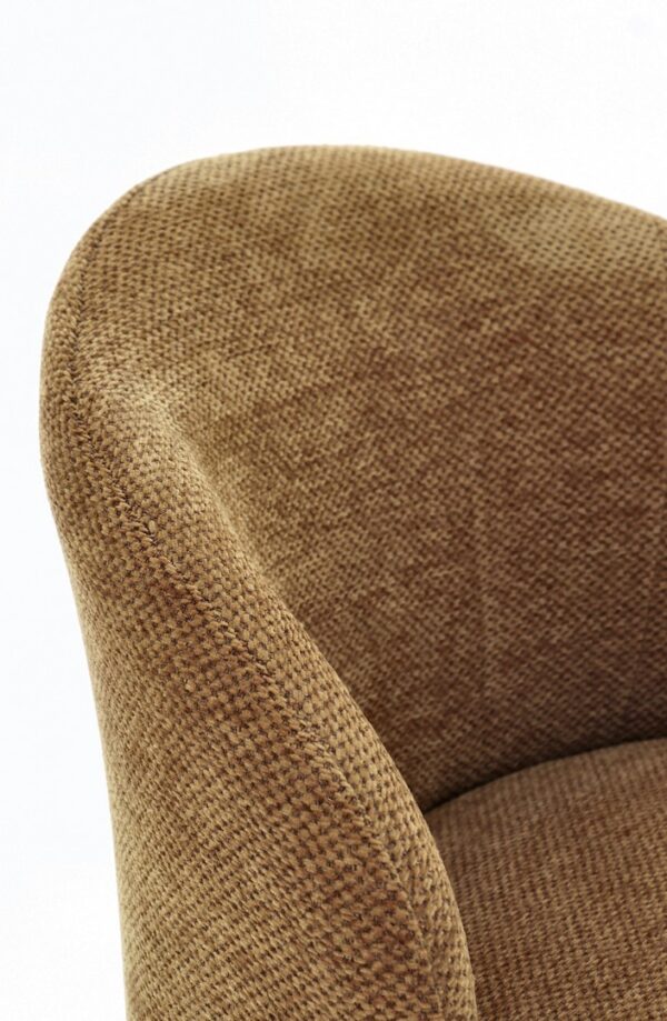 Set 2 scaune dining mustar din tesatura chenille Geisen - imagine 6