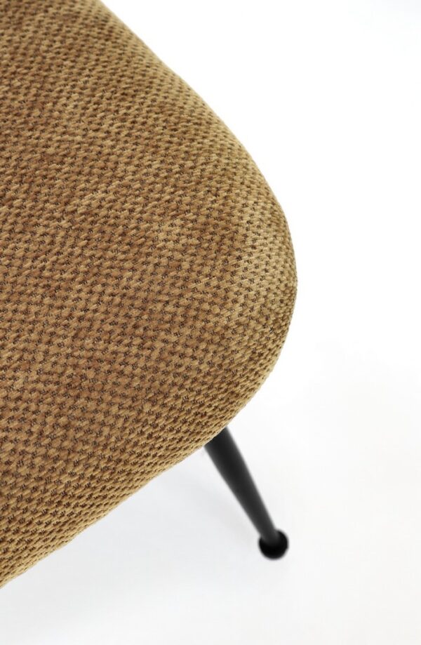 Set 2 scaune dining mustar din tesatura chenille Geisen - imagine 7